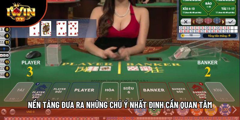 Nền tảng đưa ra những chú ý nhất định cần quan tâm